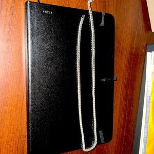 10K White Gold Plated Vermeil Lab Diamond Tennis Chain